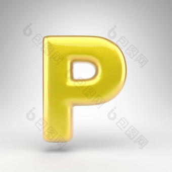 信大写字母白色背景黄色的车油漆信光滑的金属表面