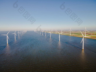 <strong>风</strong>车公园荷兰<strong>海洋风</strong>车农场巨大的涡轮机绿色能源荷兰欧洲