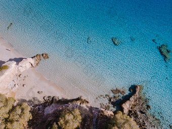 热带海滩voulisma海滩istron克里特岛希腊