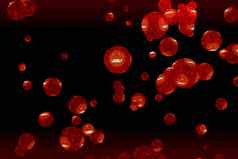 病毒科维德球突变火焰熔岩颜色红色的正常的病毒