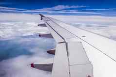 飞机翼飞机窗口温室效果全球气候变暖