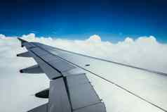 飞机翼飞机窗口温室效果全球气候变暖