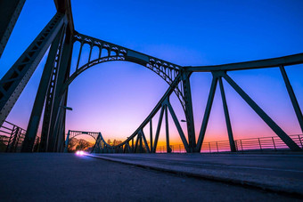 glienicker桥<strong>柏林</strong>色彩斑斓的晚上风景