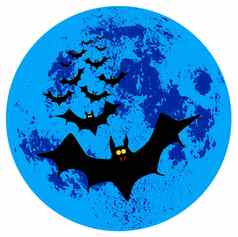 吸血鬼蝙蝠蓝色的月亮