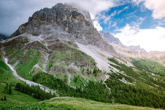 苍白的三马蒂诺baitasegantini一步角色意大利夫妇访问意大利阿尔卑斯山脉视图西门的铲最好懂得峰苍白的三马蒂诺集团白云石山脉北部意大利
