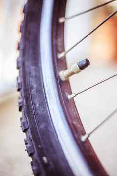 自行车城市关闭图片轮胎出口辐条