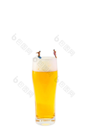 微型摄影微型数据啤酒玻璃