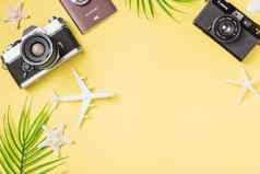 相机电影飞机叶子海星旅行者热带海滩配件