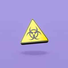 流感大流行象征三角形紫色的背景