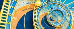 德罗斯特效果背景基于布拉格天文时钟摘要设计概念相关的占星术幻想