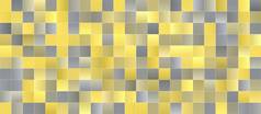 黄色的灰色广场模式梯度摘要插图