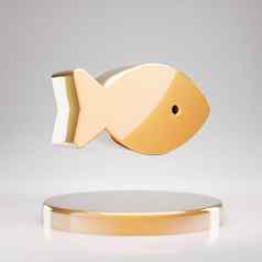 鱼图标黄色的黄金鱼象征金讲台上