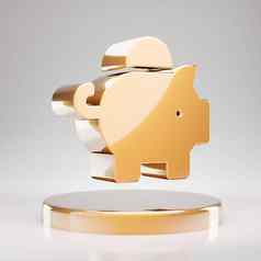小猪银行图标黄色的黄金小猪银行象征金讲台上