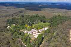 空中视图女王维多利亚疗养院蓝色的山区域澳大利亚