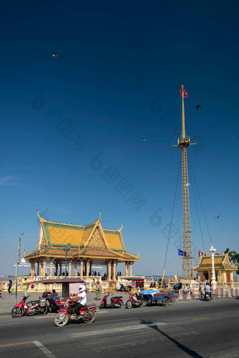 柏威这你的门神社具有里程碑意义的金边在金边城市柬埔寨