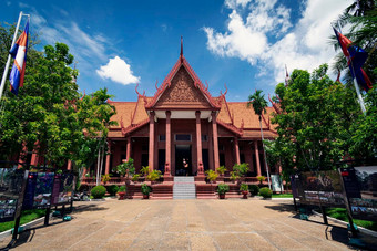 国家博物馆具有里程碑意义的建筑外金边在金边城市柬埔寨