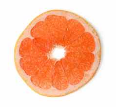 减少轮一块葡萄柚孤立的白色背景