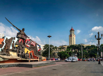 安德鲁索克拉特斯神社纪念碑具有里程碑意义的中央马尼拉城市菲律宾