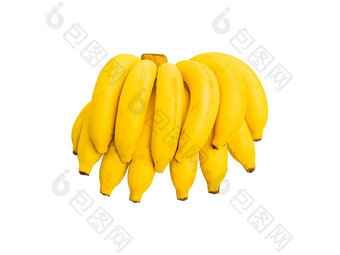 孤立的集团金<strong>香蕉</strong>生动的黄色的颜色甜蜜的水果食物甜点<strong>成分</strong>