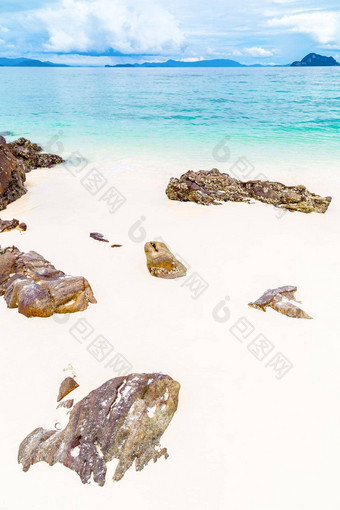 波海沙子海滩Similan岛屿泰国
