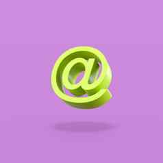 电子邮件象征形状紫色的背景