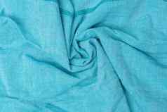 纹理蓝色的棉花织物扭曲的织物
