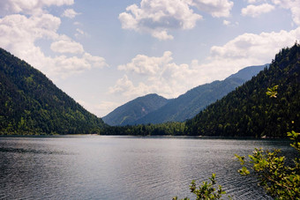 美丽的视图湖攀时奥地利