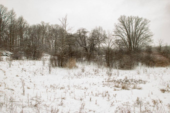 极简主义冬天景观全景风格照片独特的的角度来看