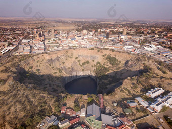 空中视图大洞金伯利南非洲