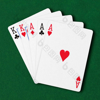 玩卡片完整的房子ace国王绿色卡表格
