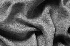 灰色的织物纹理折叠棉花织物背景