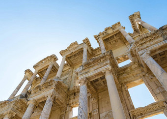 废墟图书馆塞尔苏斯以弗所火鸡以弗所古老的最大集合罗马废墟东部地中海