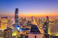城市景观视图曼谷现代办公室业务建筑业务区曼谷泰国曼谷资本泰国曼谷填充城市泰国