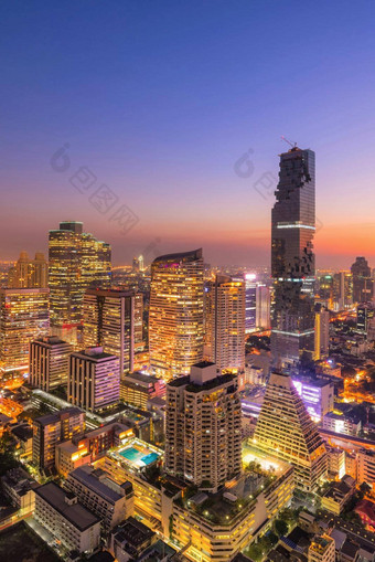 城市景观视图<strong>曼谷</strong>现代办公室业务建筑业务区<strong>曼谷泰国曼谷</strong>资本人口众多的城市<strong>泰国</strong>填充城市东南亚洲