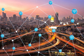 聪明的城市无线网络连接显示聪明的技术互联网的事情全球业务连接照片设计聪明的城市聪明的技术互联网的事情概念