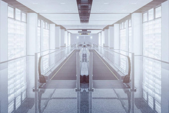 现代人行道自动扶梯移动向前自动扶梯移动落后的国际机场自动扶梯设施支持运输现代建筑