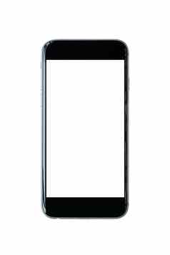 智能手机空白白色屏幕Copy-Space白色背景优雅的设计空间放置背景模板模拟蒙太奇设计产品