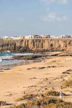 海岸Fuerteventuracotillo金丝雀岛屿西班牙