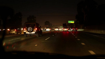 视图车这些洛杉矶忙<strong>高速公路</strong>晚上时间巨大的号州际公路<strong>高速公路</strong>路加州美国汽车开车快<strong>高速公路</strong>车道交通小时城市运输概念