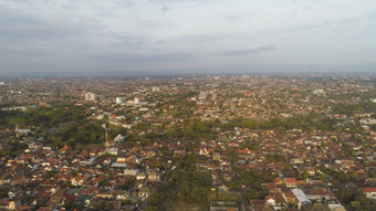 空中视图城市日惹印尼