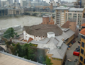 空中视图全球剧院伦敦