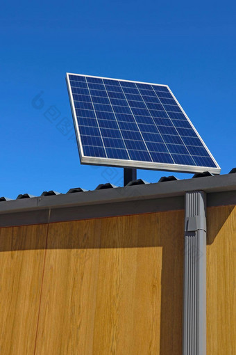太阳能面板建筑公共汽车停止清洁能源生态