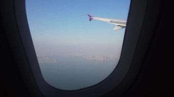 视图飞机窗口马尼拉菲律宾