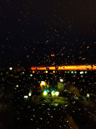 雨滴玻璃推荐-日落晚上天空明亮的橙色条纹