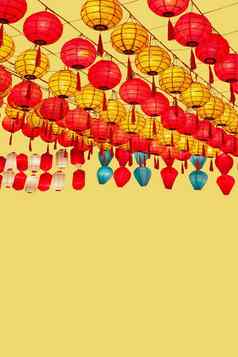 中国人一年灯笼庆祝活动挂街