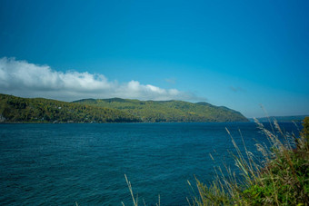 自然背景视图湖贝加尔湖