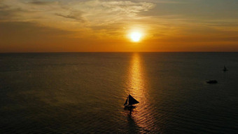 日落海长滩岛菲律宾