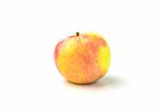 橙色系苹果白色背景特写镜头隔离
