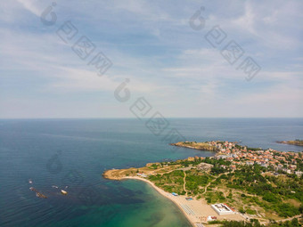 阿赫托波尔海滩保加利亚空中视图全景