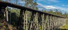视图努吉栈桥桥吉普斯兰维多利亚澳大利亚